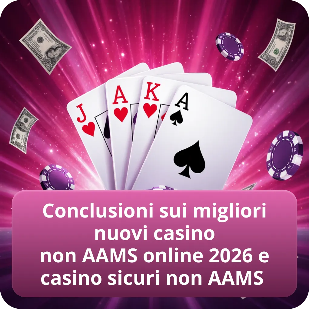 Conclusioni sui migliori nuovi casino non AAMS online 2026 e casino sicuri non AAMS