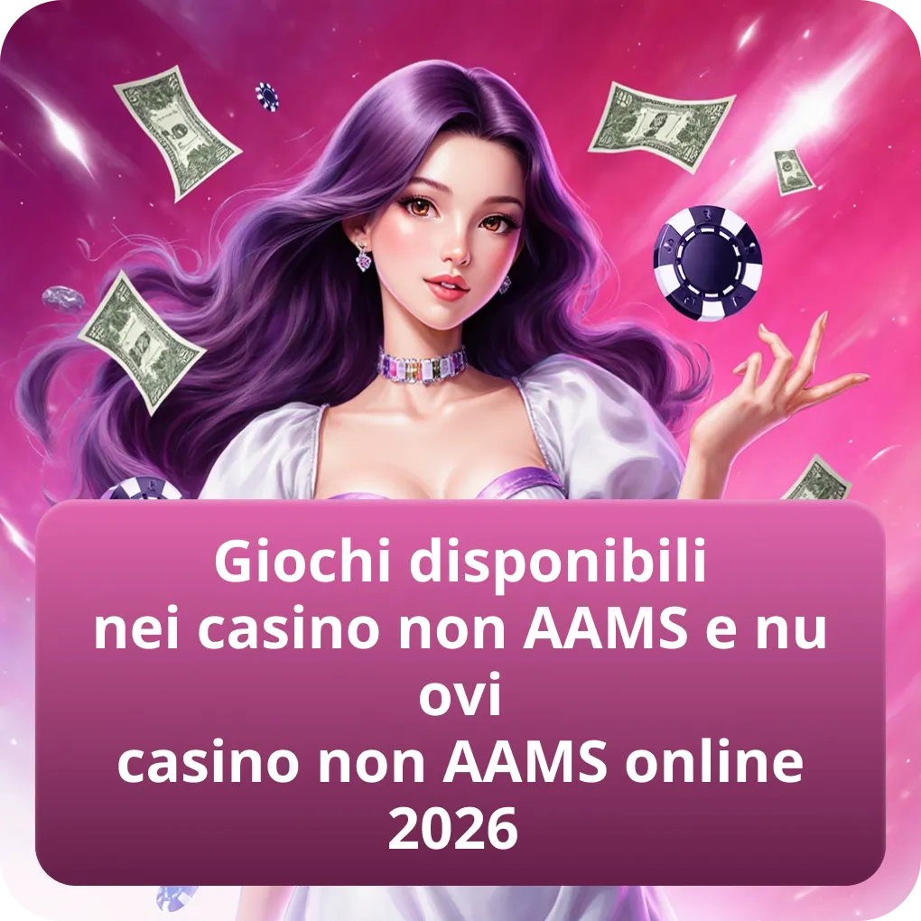 Giochi disponibili nei casino non AAMS e nuovi casino non AAMS online 2026