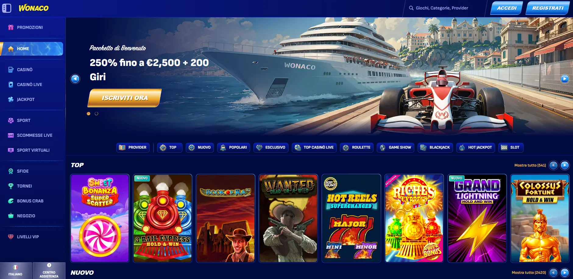Giochi disponibili nei casino non AAMS e nuovi casino non AAMS online 2026